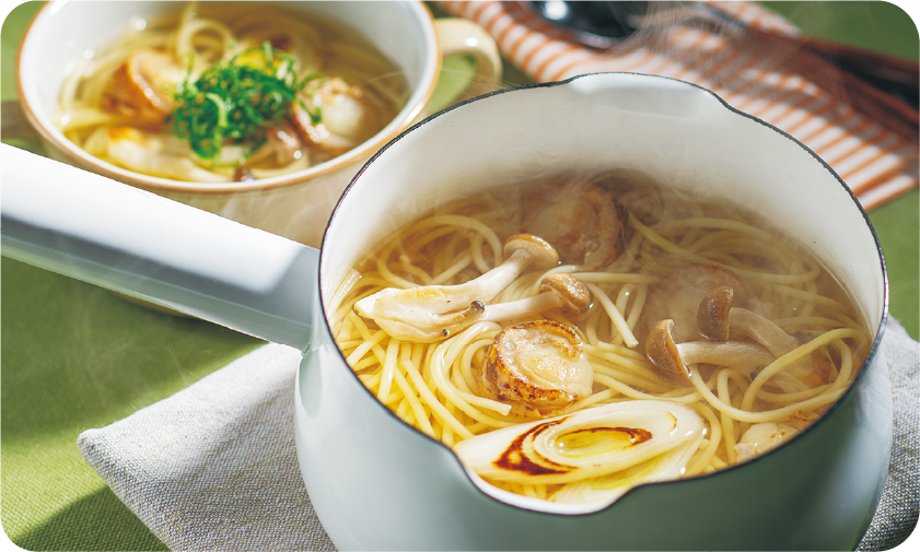 帆立のワンポットだしパスタ|イメージ